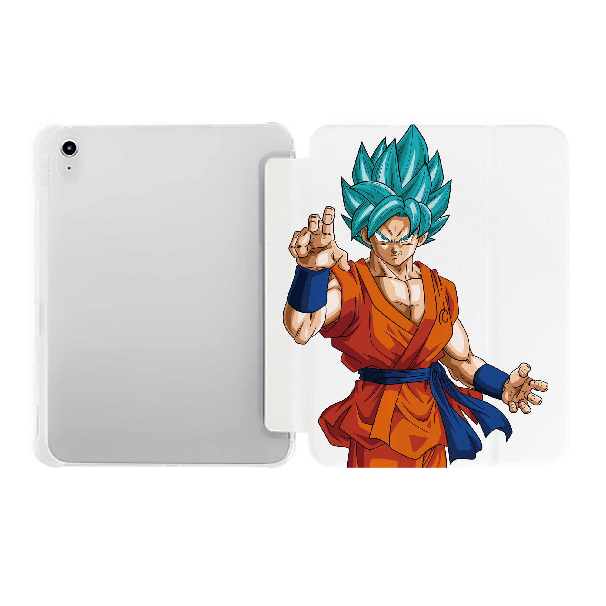 （画像用） ドラゴンボール 孫悟空（そん ごくう）Son Goku カカロット DRAGON BALL Kakarotto IPad ケース ペン収納付き 三つ折りスタンド PUレザー×シリコン 対応機種9.5/10.5/10.9インチ